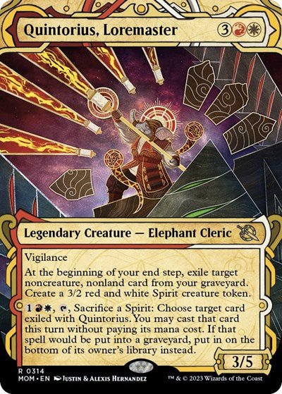 Quintorius, Loremaster (Showcase) (March of the Machine) Near Mint - Nick Nack's Full Frontal Attack