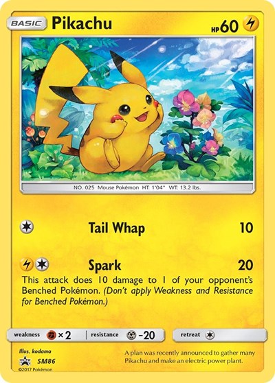 Pikachu - SM86 (SM Promos) Near Mint Holofoil