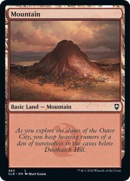 Mountain (463) (Commander Legends: Battle for Baldur's Gate) Near Mint Foil - Nick Nack's Full Frontal Attack