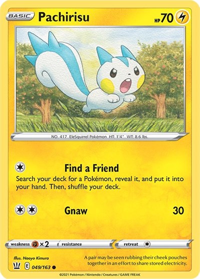 Pachirisu (SWSH05: Battle Styles) Near Mint Reverse Holofoil