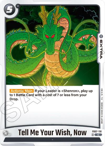 Tell Me Your Wish, Now (Wish For Shenron) Near Mint - Nick Nack's Full Frontal Attack