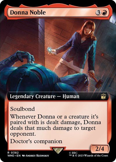 Donna Noble (Extended Art) (Universes Beyond: Doctor Who) Near Mint Foil - Nick Nack's Full Frontal Attack