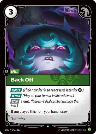Back Off (Unleashed) Near Mint