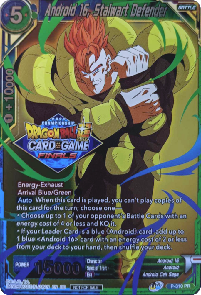 Android 16, Stalwart Defender (2021 Tournament Pack Vault Set) (P-310) [Cartes de promotion de tournoi] 