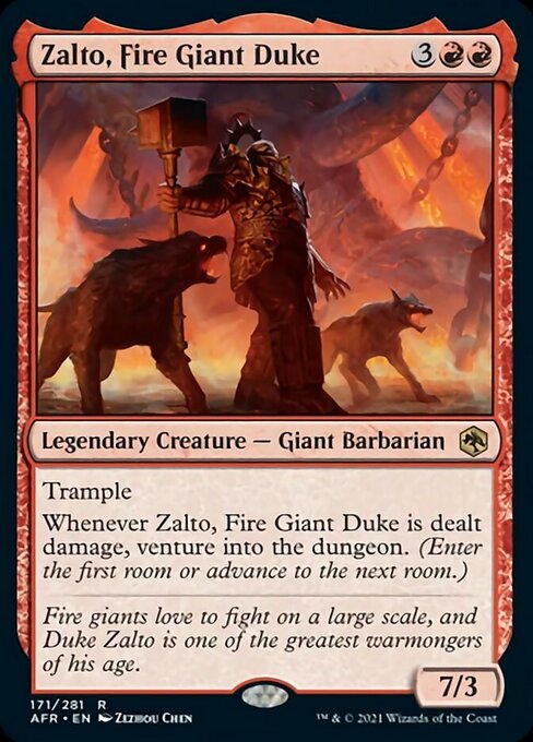 Zalto, Fire Giant Duke (Adventures in the Forgotten Realms) Near Mint - Nick Nack's Full Frontal Attack