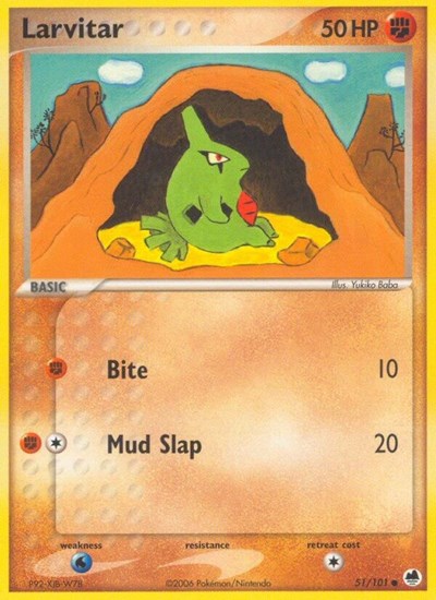 Larvitar (Dragon Frontiers) Medium Play