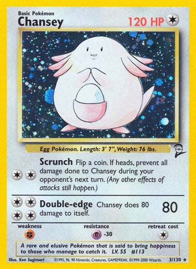 Chansey (Base Set 2) Damaged / Poor Holofoil