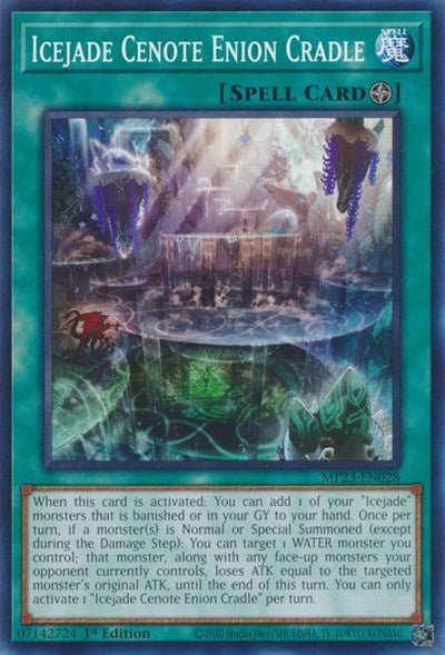 Icejade Cenote Enion Cradle (25th Anniversary Tin: Dueling Heroes Mega Pack) Light Play 1st Edition - Nick Nack's Full Frontal Attack