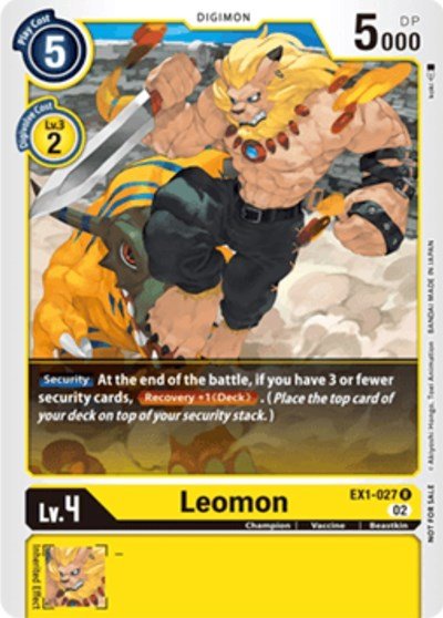 Leomon (X Record Pre - Release Tournament) (X Record Pre - Release Cards) Near Mint - Nick Nack's Full Frontal Attack