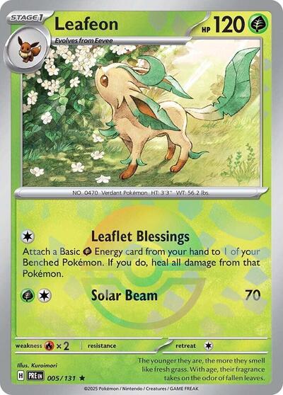 Leafeon (Poke Ball Pattern) (SV: Prismatic Evolutions) Near Mint Holofoil