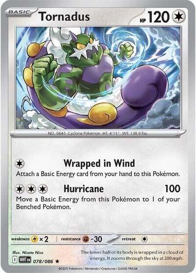 Tornadus (SV: White Flare) Near Mint Reverse Holofoil - Nick Nack's Full Frontal Attack