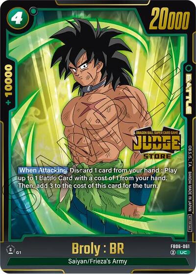 Broly : BR (Judge Pack (Store Judge) 04) (Tournament and Championship Promos) Near Mint Holofoil