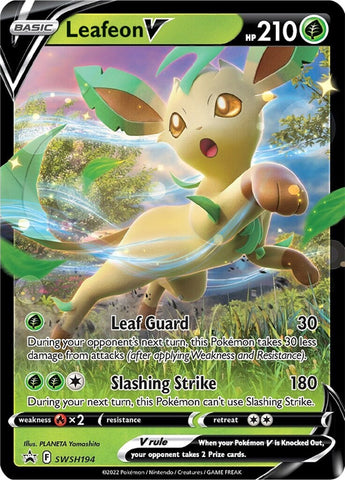 Leafeon V (SWSH194) [Espada y escudo: Black Star Promos] 