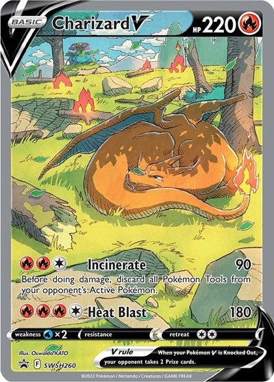 Charizard V - SWSH260 (SWSH: Sword & Shield Promo Cards) Near Mint Holofoil