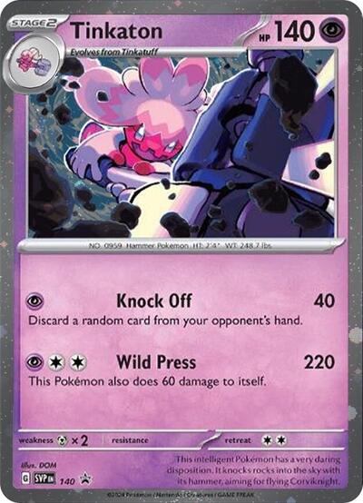 Tinkaton - 140 (Cosmo Holo) (SV: Scarlet & Violet Promo Cards) Near Mint Holofoil