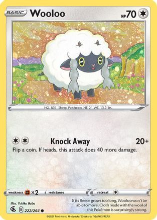 Wooloo (222/264) (Cosmos Holo) [Espada y escudo: Fusion Strike] 