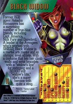 1995 Metal Marvel 10 Black Widow - Nick Nack's Full Frontal Attack