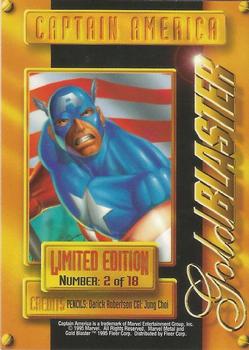 1995 Metal Marvel 2 Captain America Gold Blasters - Nick Nack's Full Frontal Attack