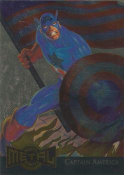 1995 Metal Marvel 2 Captain America Gold Blasters - Nick Nack's Full Frontal Attack