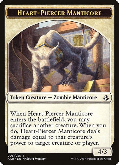 Heart-Piercer Manticore Token (Amonkhet) Near Mint