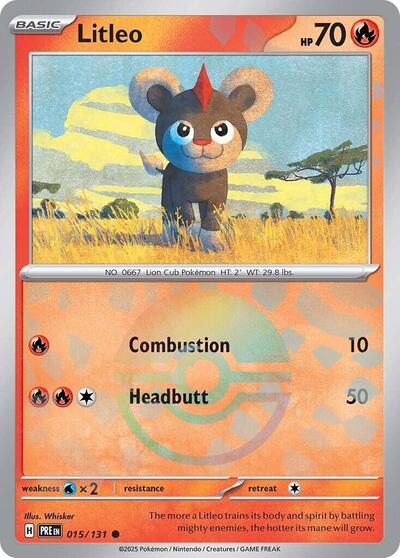 Litleo (Poke Ball Pattern) (SV: Prismatic Evolutions) Near Mint Holofoil