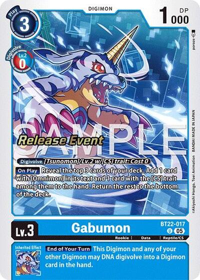 Gabumon (Cyber Eden Release Event Cards) Near Mint
