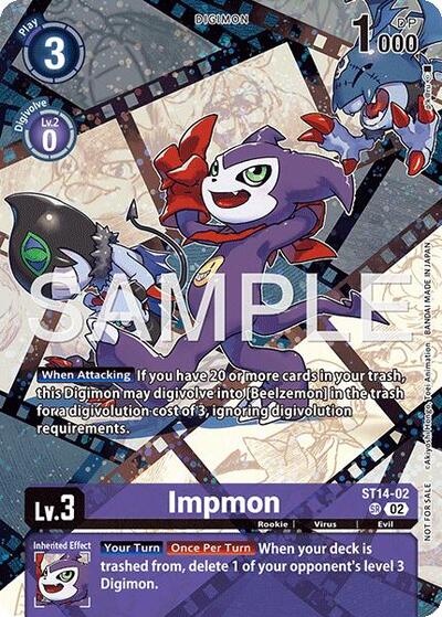Impmon (Sinister Order Legend Pack) (Starter Deck 14: Beelzemon Advanced Deck Set) Near Mint Foil - Nick Nack's Full Frontal Attack