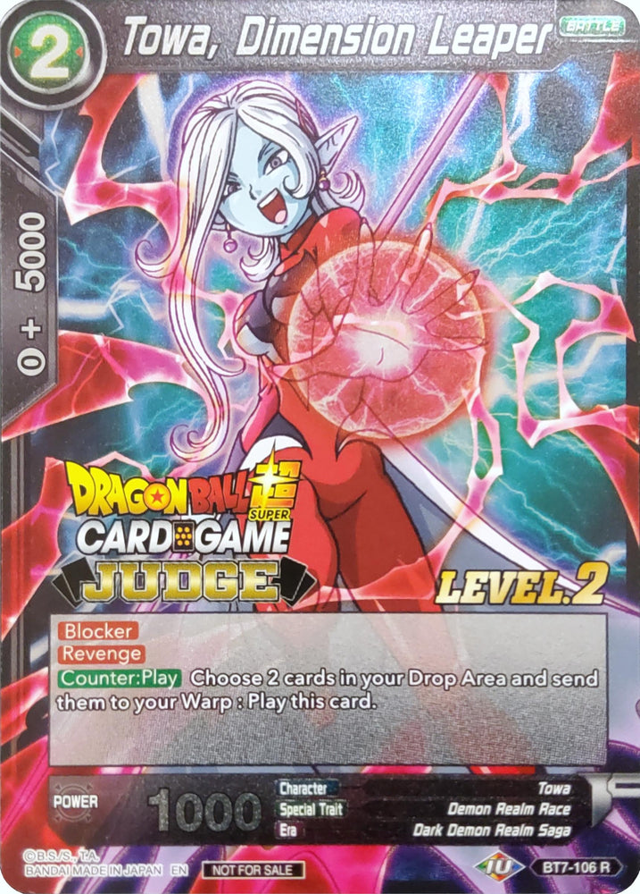 Towa, Dimension Leaper (Niveau 2) (BT7-106) [Cartes de promotion de juge] 