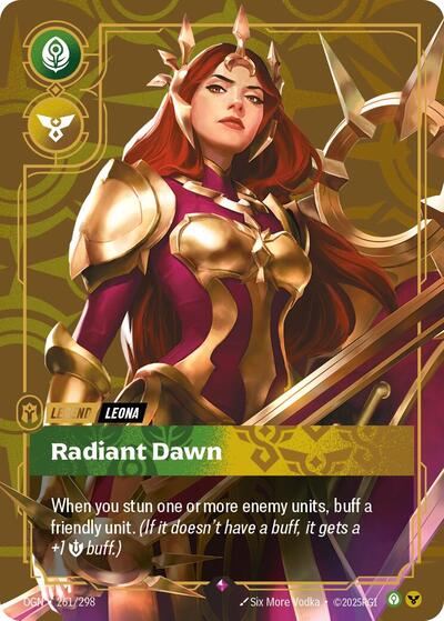 Leona Radiant Dawn (Origins) Near Mint Foil - Nick Nack's Full Frontal Attack