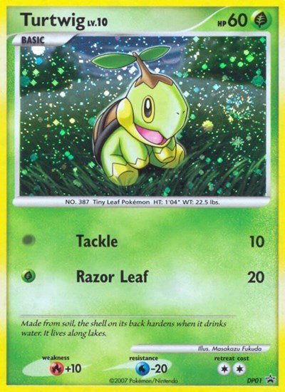 Turtwig (Diamond and Pearl Promos) Light Play Holofoil - Nick Nack's Full Frontal Attack