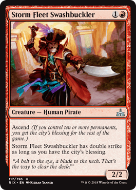 Storm Fleet Swashbuckler (Rivals of Ixalan) Near Mint - Nick Nack's Full Frontal Attack