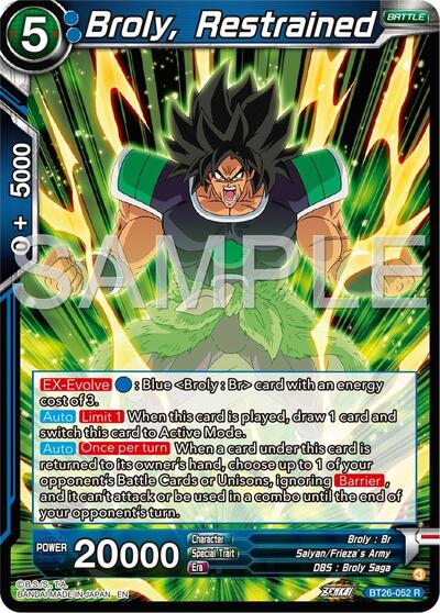 Broly, Restrained (Ultimate Advent) Near Mint Foil