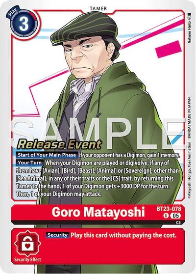 Goro Matayoshi (Hackers' Slumber Release Event Cards) Near Mint Foil