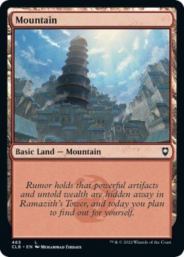 Mountain (465) (Commander Legends: Battle for Baldur's Gate) Near Mint Foil - Nick Nack's Full Frontal Attack