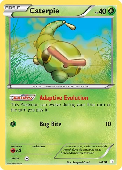 Caterpie (Generations) Near Mint Reverse Holofoil