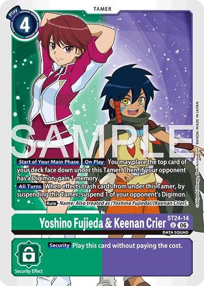 Yoshino Fujieda and Keenan Crier (Starter Deck 24: Data Squad) Near Mint