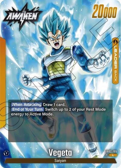 Vegeta FB02-105 (Blazing Aura) Near Mint