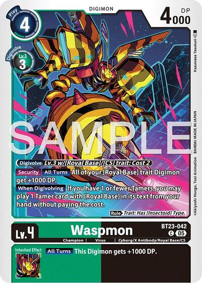 Waspmon (Hackers' Slumber) Near Mint - Nick Nack's Full Frontal Attack