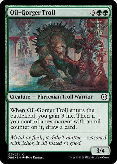 Oil - Gorger Troll (Phyrexia: All Will Be One) Near Mint - Nick Nack's Full Frontal Attack