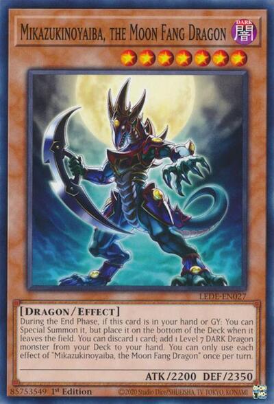 Mikazukinoyaiba, the Moon Fang Dragon (Legacy of Destruction) Near Mint 1st Edition - Nick Nack's Full Frontal Attack