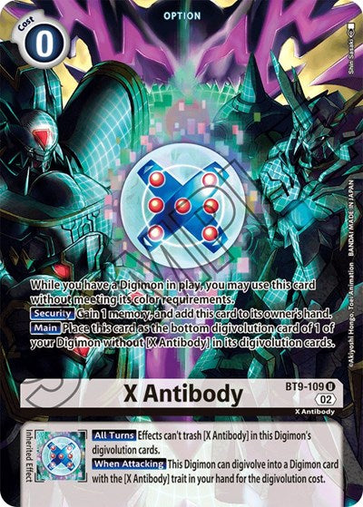 X Antibody (Alternate Art) (Starter Deck 14: Beelzemon Advanced Deck Set) Near Mint Foil