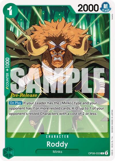 Roddy (Two Legends Pre - Release Cards) Near Mint - Nick Nack's Full Frontal Attack