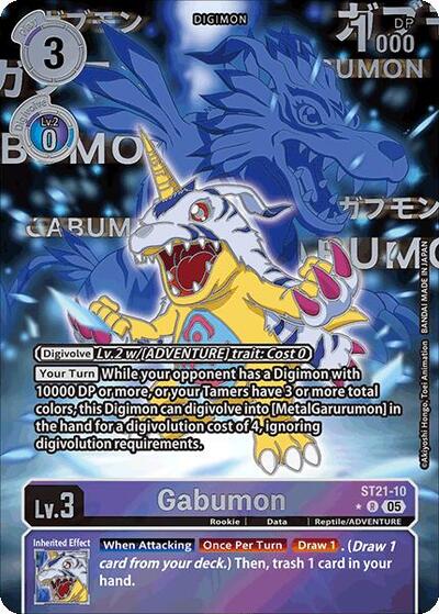 Gabumon (Rare Pull) (Starter Deck 21: Hero of Hope) Near Mint Foil