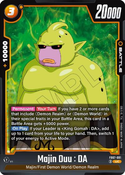 Majin Duu : DA (Wish For Shenron) Near Mint - Nick Nack's Full Frontal Attack