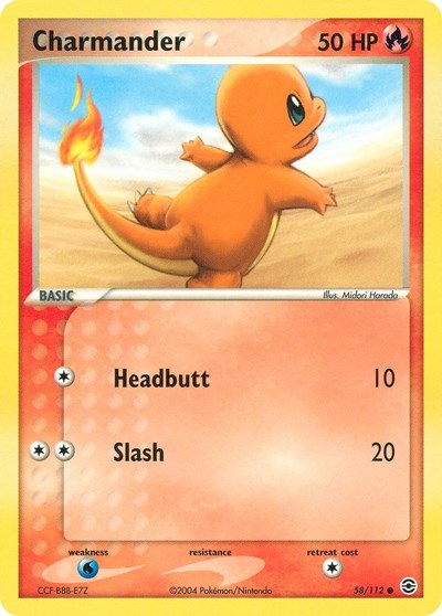 Charmander - 058 (FireRed & LeafGreen) Medium Play