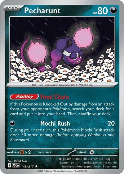 Pecharunt (ME: Ascended Heroes) Near Mint Holofoil - Nick Nack's Full Frontal Attack