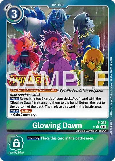 Glowing Dawn (Store Tournament 2026 Vol. 2 Winner Pack) (Digimon Promotion Cards) Near Mint Foil