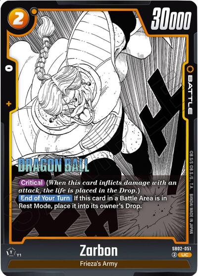 Zarbon (Manga Booster 02) Near Mint Holofoil - Nick Nack's Full Frontal Attack