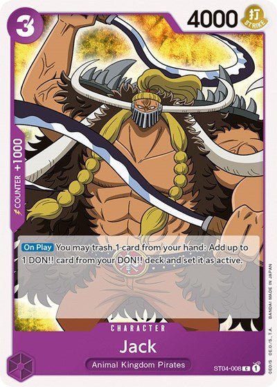 Jack (Starter Deck 4: Animal Kingdom Pirates) Near Mint - Nick Nack's Full Frontal Attack