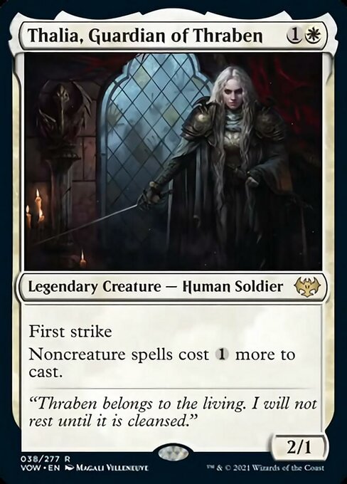 Thalia, Guardian of Thraben (Innistrad: Crimson Vow) Near Mint - Nick Nack's Full Frontal Attack